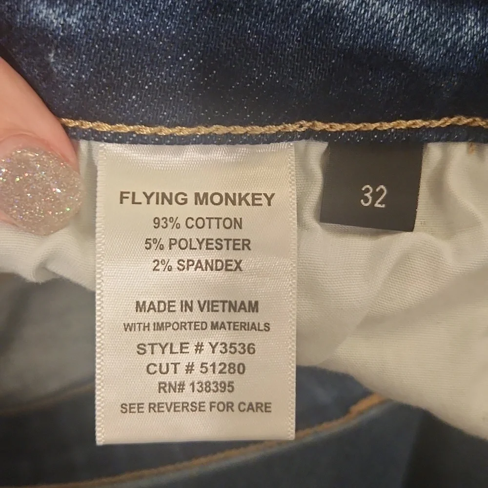 Flying Monkey Disclosure High Rise Light Blue Skinny Jeans Size 32, New W/O Tag! - Picture 7 of 13
